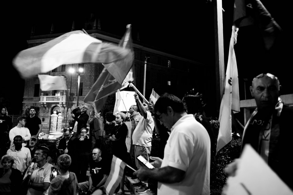 Views of the solidarity protest for Rojava organized by Kurdish Jews on October 12th 2019 in Jerusalem, Israel 09