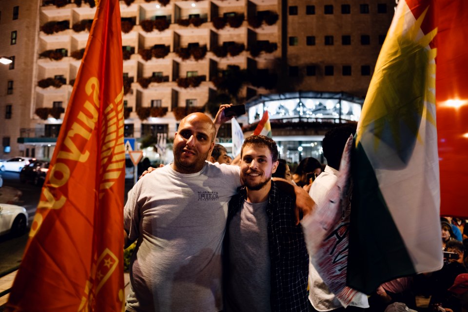 Views of the solidarity protest for Rojava organized by Kurdish Jews on October 12th 2019 in Jerusalem, Israel 04