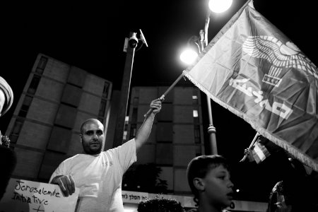 Views of the solidarity protest for Rojava organized by Kurdish Jews on October 12th 2019 in Jerusalem, Israel 14