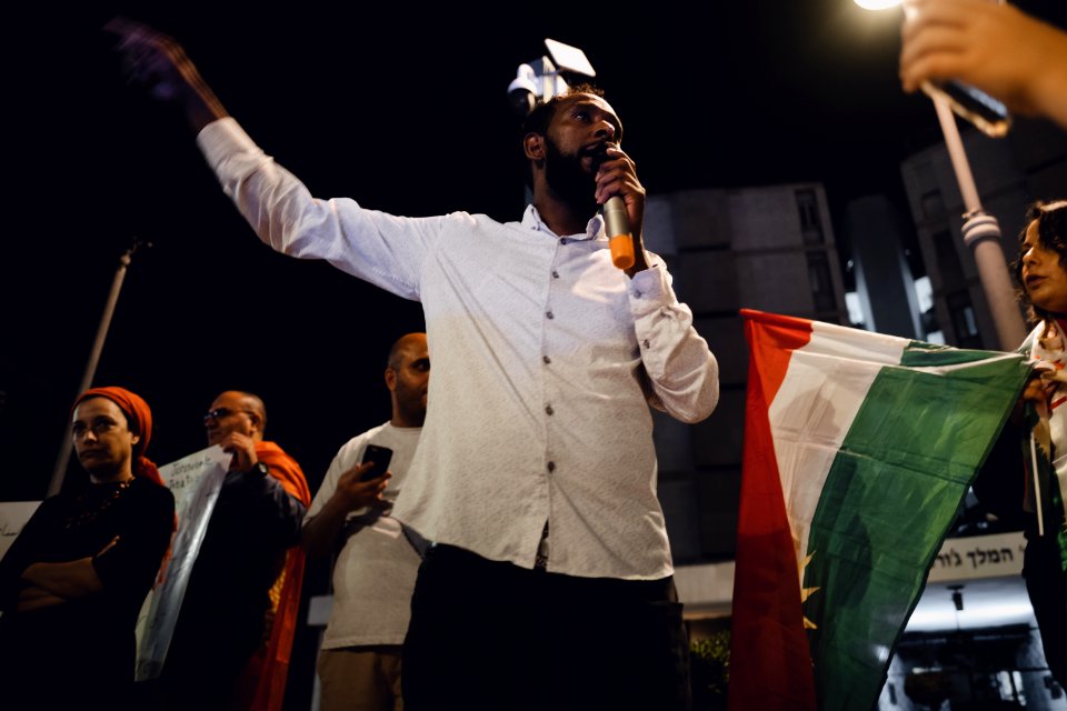 Views of the solidarity protest for Rojava organized by Kurdish Jews on October 12th 2019 in Jerusalem, Israel 07
