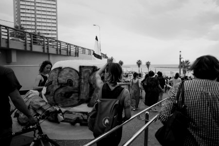 Views of the solidarity protest for Rojava organized by Kurdish Jews on October 15th 2019 in Tel Aviv, Israel 38