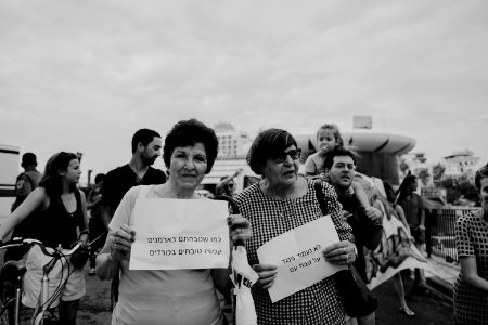 Views of the solidarity protest for Rojava organized by Kurdish Jews on October 15th 2019 in Tel Aviv, Israel 26