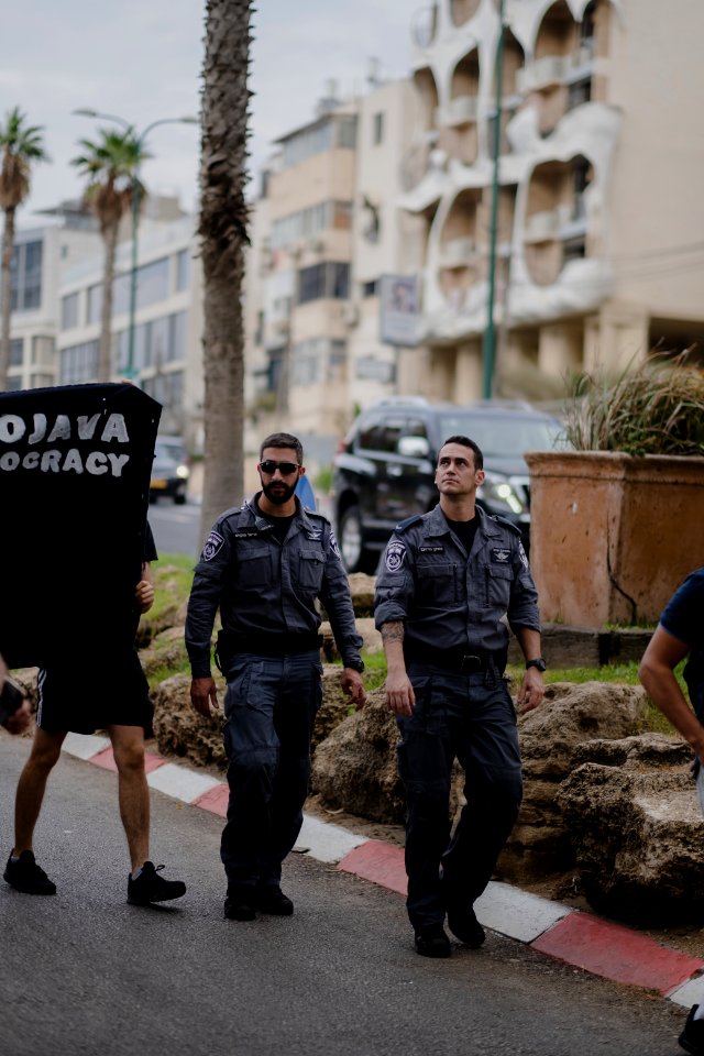 Views of the solidarity protest for Rojava organized by Kurdish Jews on October 15th, 2019 in Tel Aviv, Israel 40