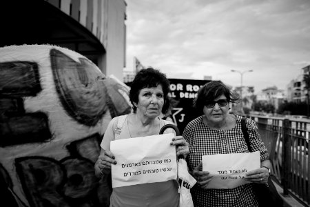 Views of the solidarity protest for Rojava organized by Kurdish Jews on October 15th 2019 in Tel Aviv, Israel 29