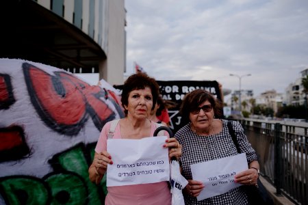 Views of the solidarity protest for Rojava organized by Kurdish Jews on October 15th 2019 in Tel Aviv, Israel 30