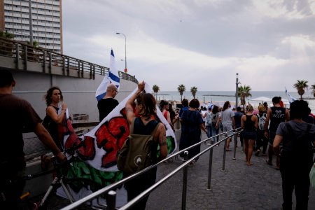 Views of the solidarity protest for Rojava organized by Kurdish Jews on October 15th 2019 in Tel Aviv, Israel 36