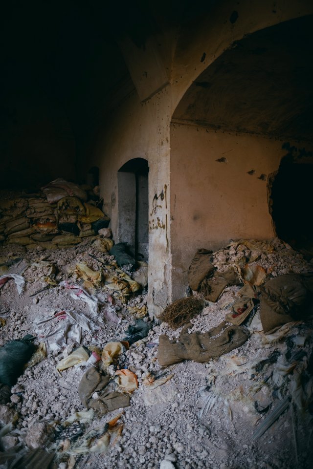 Views on 28th June 2019 around an old villa that was used as an Islamic State base and then PMF base in Sinjar's old city 15