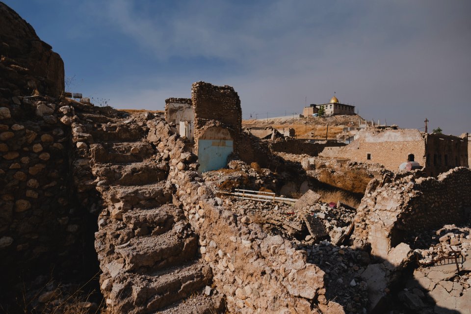 Views on 28th June 2019 in and around the destroyed Catholic cathedral in Sinjar 04