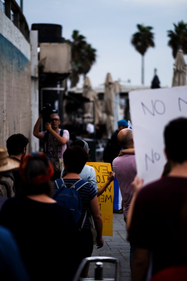 Views of the solidarity protest for Rojava organized by Kurdish Jews on October 15th of 2019 in Tel Aviv, Israel 32