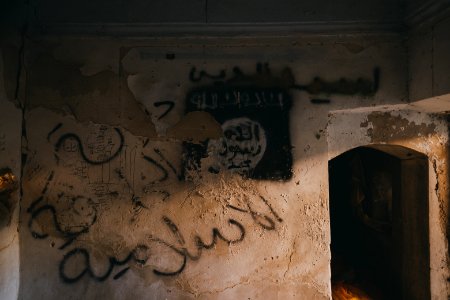 Views on 28th June 2019 around an old villa that was used as an Islamic State base and then PMF base in Sinjar's old city 04