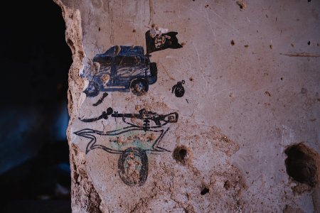 Views on 28th June 2019 around an old villa that was used as an Islamic State base and then PMF base in Sinjar's old city 30