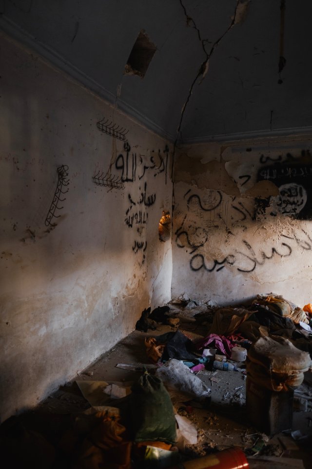 Views on 28th June 2019 around an old villa that was used as an Islamic State base and then PMF base in Sinjar's old city 37