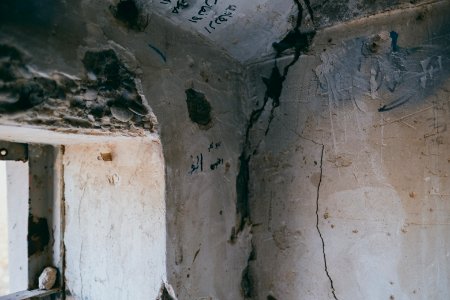Views on 28th June 2019 around an old villa that was used as an Islamic State base and then PMF base in Sinjar's old city 22