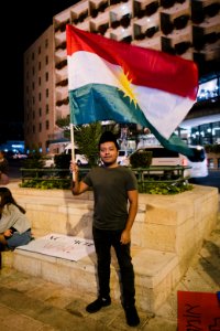 Views of the solidarity protest for Rojava organized by Kurdish Jews on October 12th 2019 in Jerusalem, Israel 46