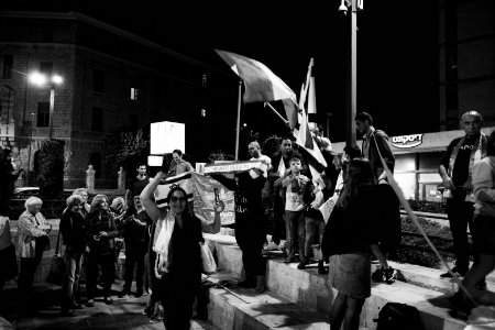 Views of the solidarity protest for Rojava organized by Kurdish Jews on October 12th 2019 in Jerusalem, Israel 39