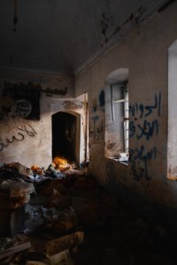 Views on 28th June 2019 around an old villa that was used as an Islamic State base and then PMF base in Sinjar's old city 35