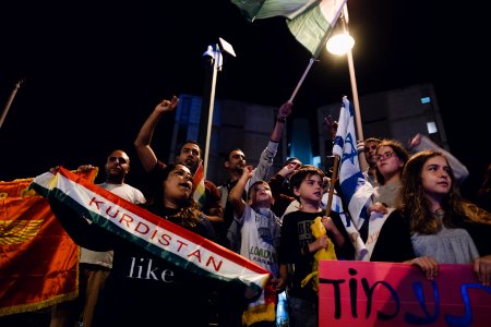 Views of the solidarity protest for Rojava organized by Kurdish Jews on October 12th 2019 in Jerusalem, Israel 38