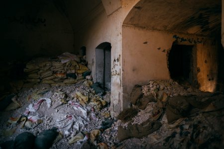 Views on 28th June 2019 around an old villa that was used as an Islamic State base and then PMF base in Sinjar's old city 14