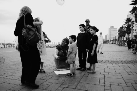 Views of the solidarity protest for Rojava organized by Kurdish Jews on October 15th, 2019 in Tel Aviv, Israel 06