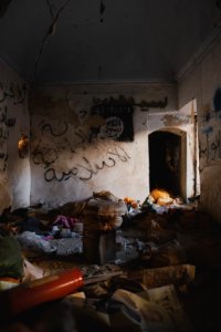 Views on 28th June 2019 around an old villa that was used as an Islamic State base and then PMF base in Sinjar's old city 33
