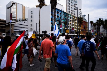 Views of the solidarity protest for Rojava organized by Kurdish Jews on October 15th 2019 in Tel Aviv, Israel 48