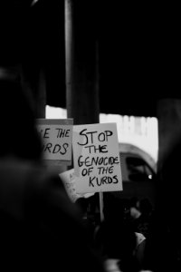 Views of the solidarity protest for Rojava organized by Kurdish Jews on October 15th, 2019 in Tel Aviv, Israel 44