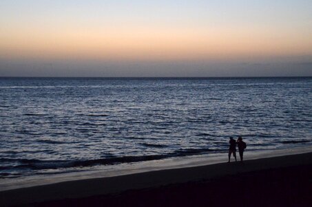 Beach sunset romantic photo