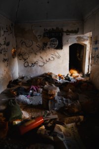 Views on 28th June 2019 around an old villa that was used as an Islamic State base and then PMF base in Sinjar's old city 38