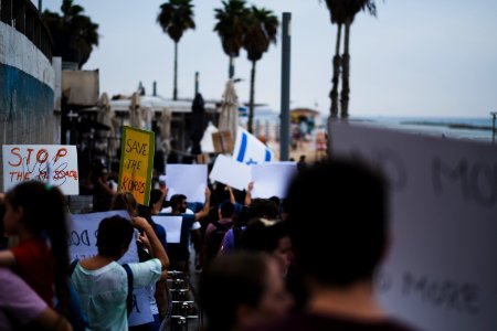 Views of the solidarity protest for Rojava organized by Kurdish Jews on October 15th of 2019 in Tel Aviv, Israel 30
