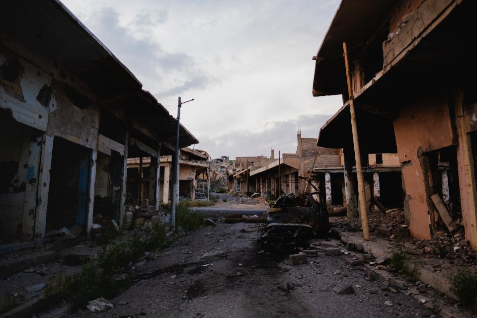 Views in May of 2019 around the ruined old city of Shingal after the war with the Islamic State 12