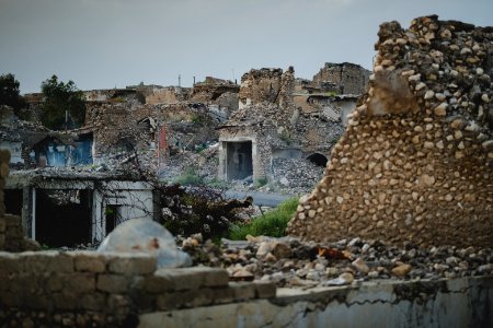 Views in May of 2019 around the ruined old city of Shingal after the war with the Islamic State 24