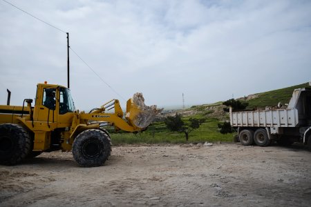 Views in May of 2019 at the reconstruction of the Ezidi shrine of Maawi, overlooking Shingal, following the shrine's destruction by the Islamic State 15