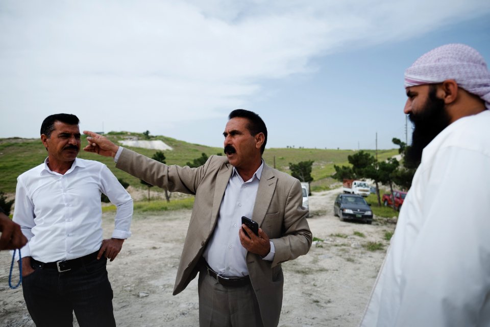 Views in May of 2019 at the reconstruction of the Ezidi shrine of Maawi, overlooking Shingal, following the shrine's destruction by the Islamic State 13
