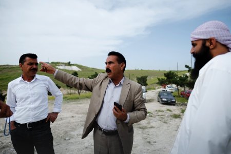Views in May of 2019 at the reconstruction of the Ezidi shrine of Maawi, overlooking Shingal, following the shrine's destruction by the Islamic State 13