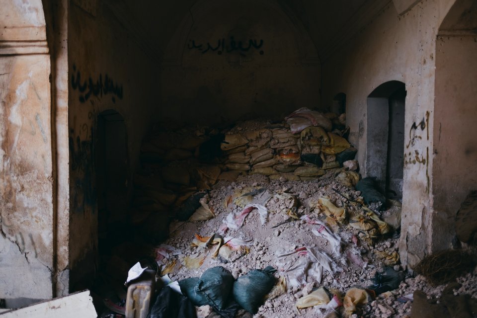 Views on 28th June 2019 around an old villa that was used as an Islamic State base and then PMF base in Sinjar's old city 12