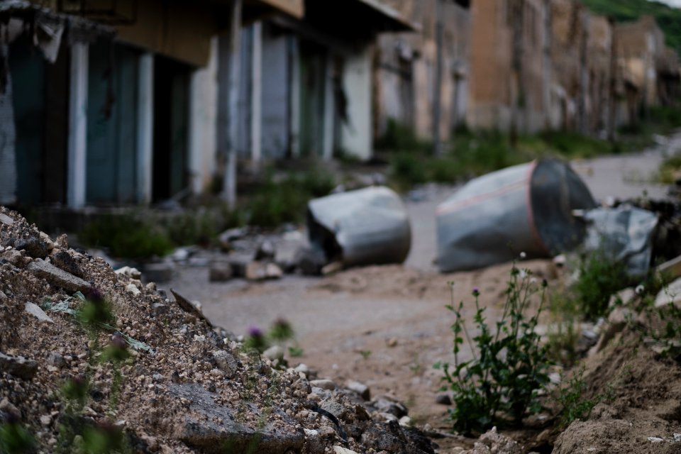Views in May of 2019 of the downtown and old city of Shingal after the war with the Islamic State 41