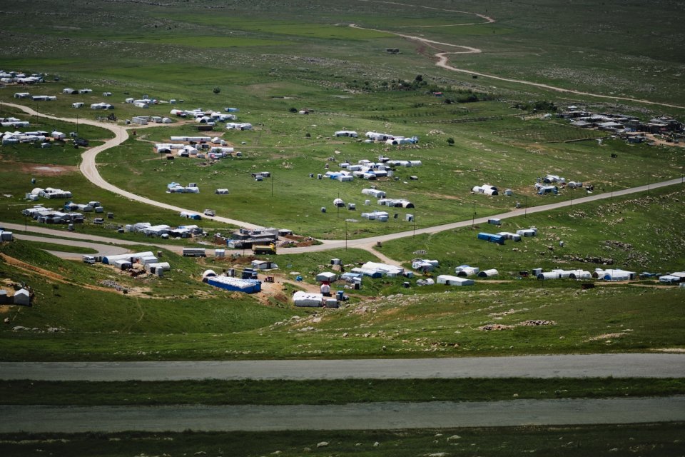 Views in May of 2019 of the road into Sardashte Camp for Ezidi IDPs atop Shingal Mountain 04