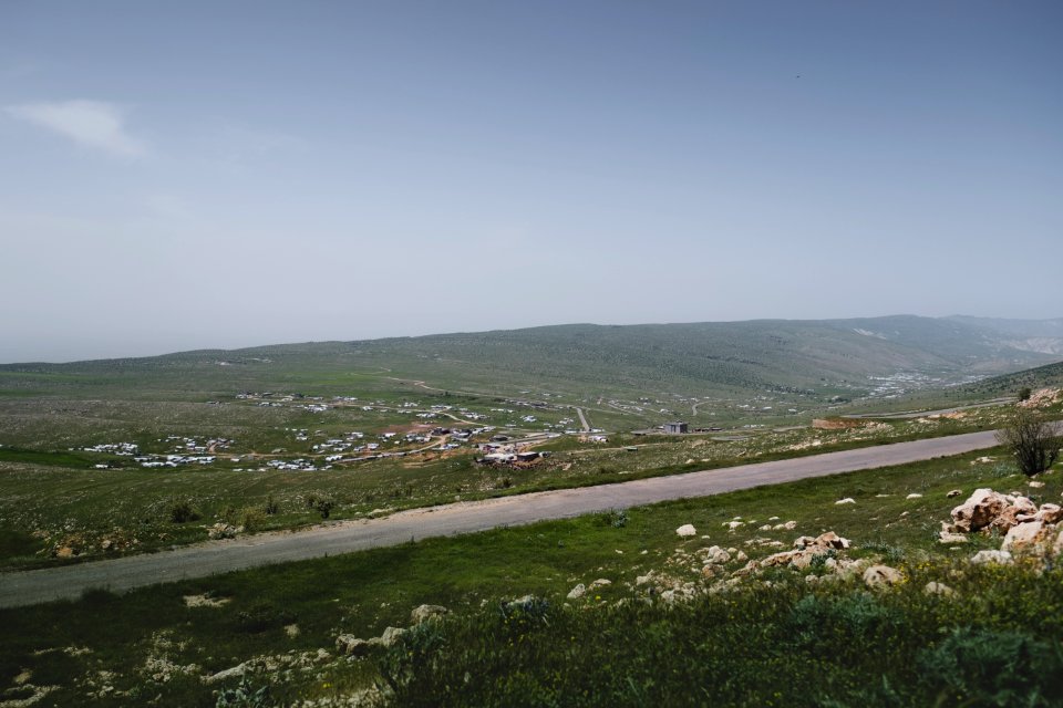 Views in May of 2019 of the road into Sardashte Camp for Ezidi IDPs atop Shingal Mountain 08