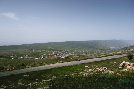 Views in May of 2019 of the road into Sardashte Camp for Ezidi IDPs atop Shingal Mountain 08