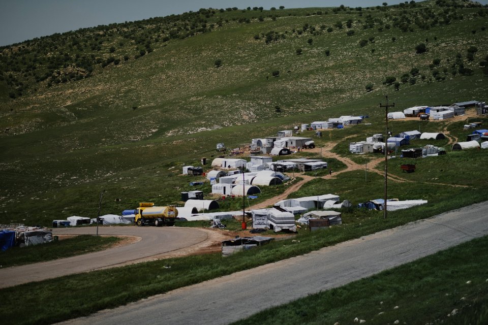 Views in May of 2019 of the road into Sardashte Camp for Ezidi IDPs atop Shingal Mountain 10