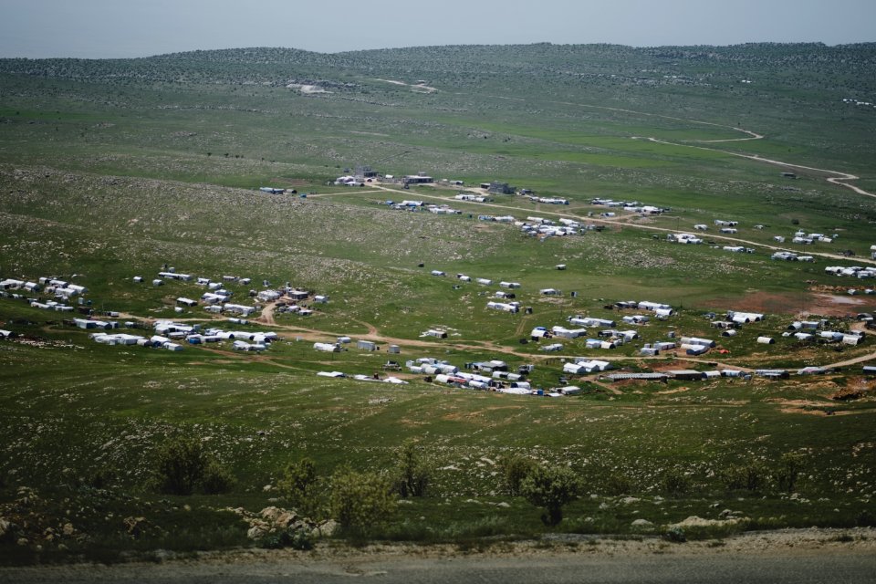 Views in May of 2019 of the road into Sardashte Camp for Ezidi IDPs atop Shingal Mountain 02
