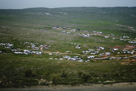 Views in May of 2019 of the road into Sardashte Camp for Ezidi IDPs atop Shingal Mountain 02