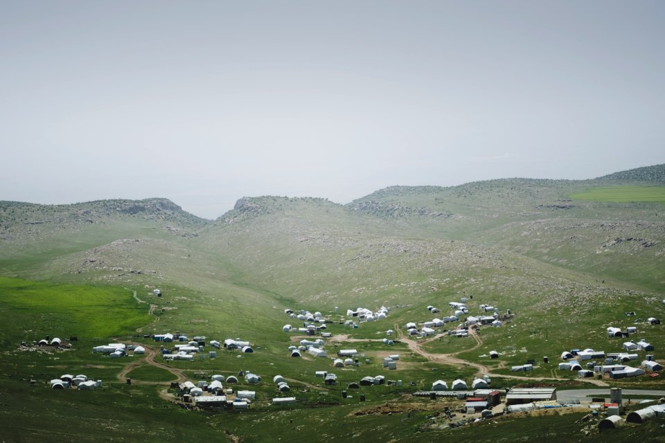 Views in May of 2019 of the road into Sardashte Camp for Ezidi IDPs atop Shingal Mountain 03