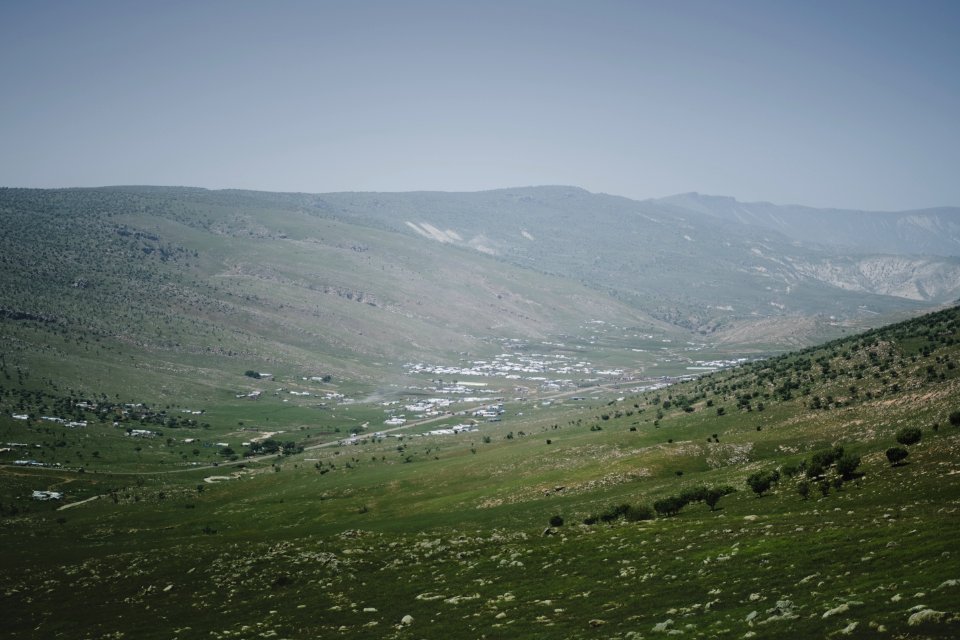 Views in May of 2019 of the road into Sardashte Camp for Ezidi IDPs atop Shingal Mountain 05