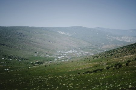 Views in May of 2019 of the road into Sardashte Camp for Ezidi IDPs atop Shingal Mountain 05
