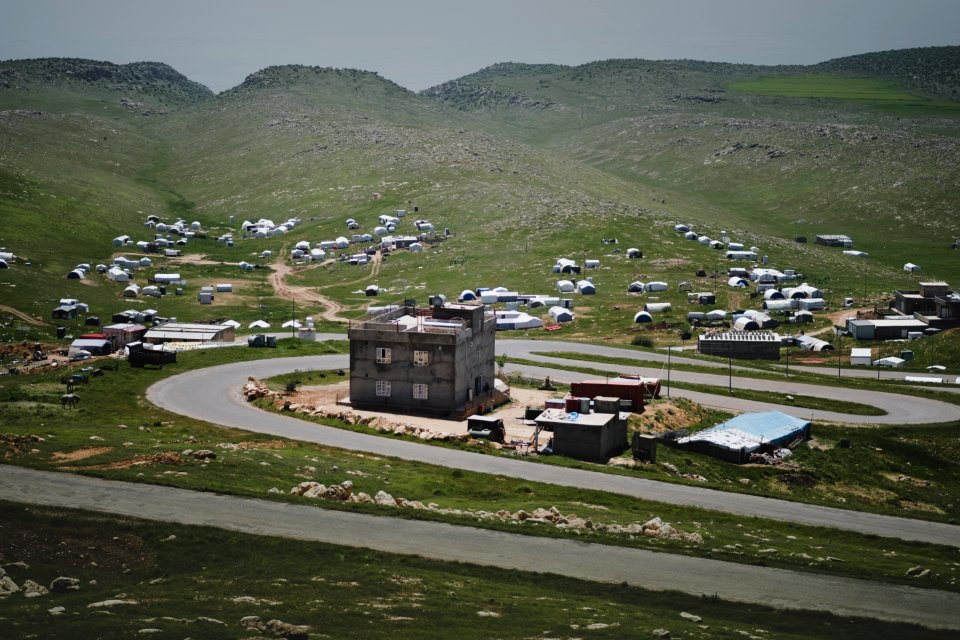 Views in May of 2019 of the road into Sardashte Camp for Ezidi IDPs atop Shingal Mountain 06