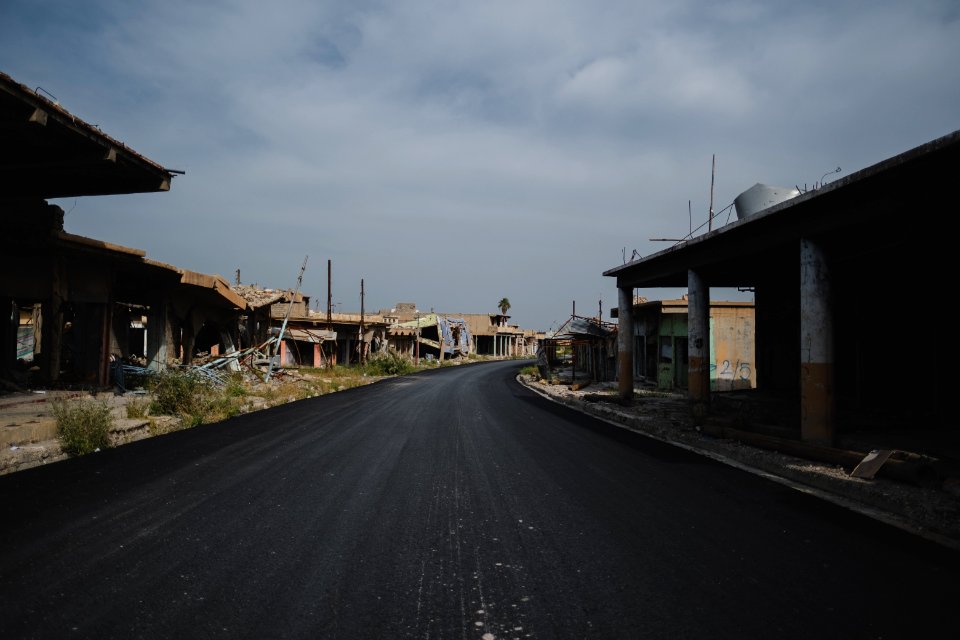 Views inside the ruined Rashid Bank in Shingal in May of 2019, destroyed during war with the Islamic State 11