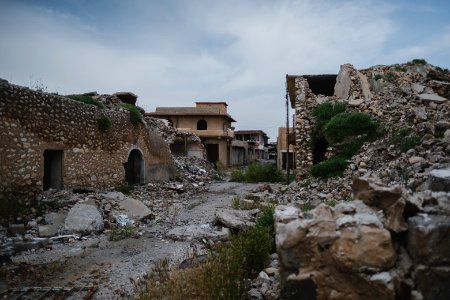 Views in May of 2019 of the downtown and old city of Shingal after the war with the Islamic State 13