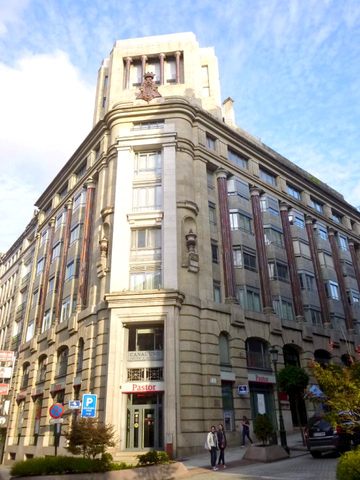 Vigo - Edificio de la Banca Viñas Aranda (hoy, del Banco Pastor)