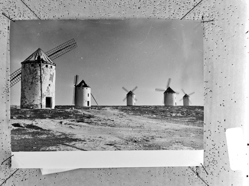 Vijf windmolens uit Campo de Criptana , Spanje, Bestanddeelnr 924-2709